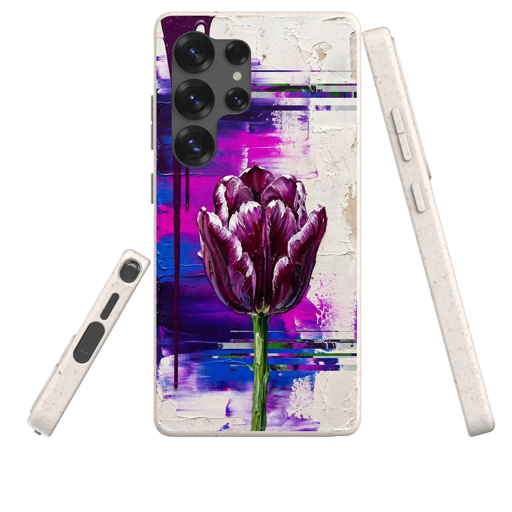 Single Dramatic Tulip by Frida Lövström — Samsung Galaxy Bio-degradable Case — Three Quarter — Finnaij
