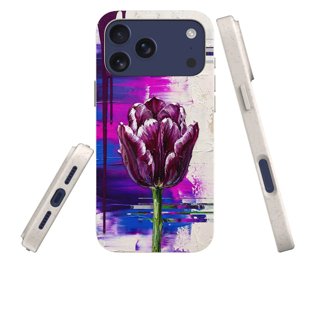 Single Dramatic Tulip by Frida Lövström — iPhone Bio-degradable Case — Three Quarter — Finnaij