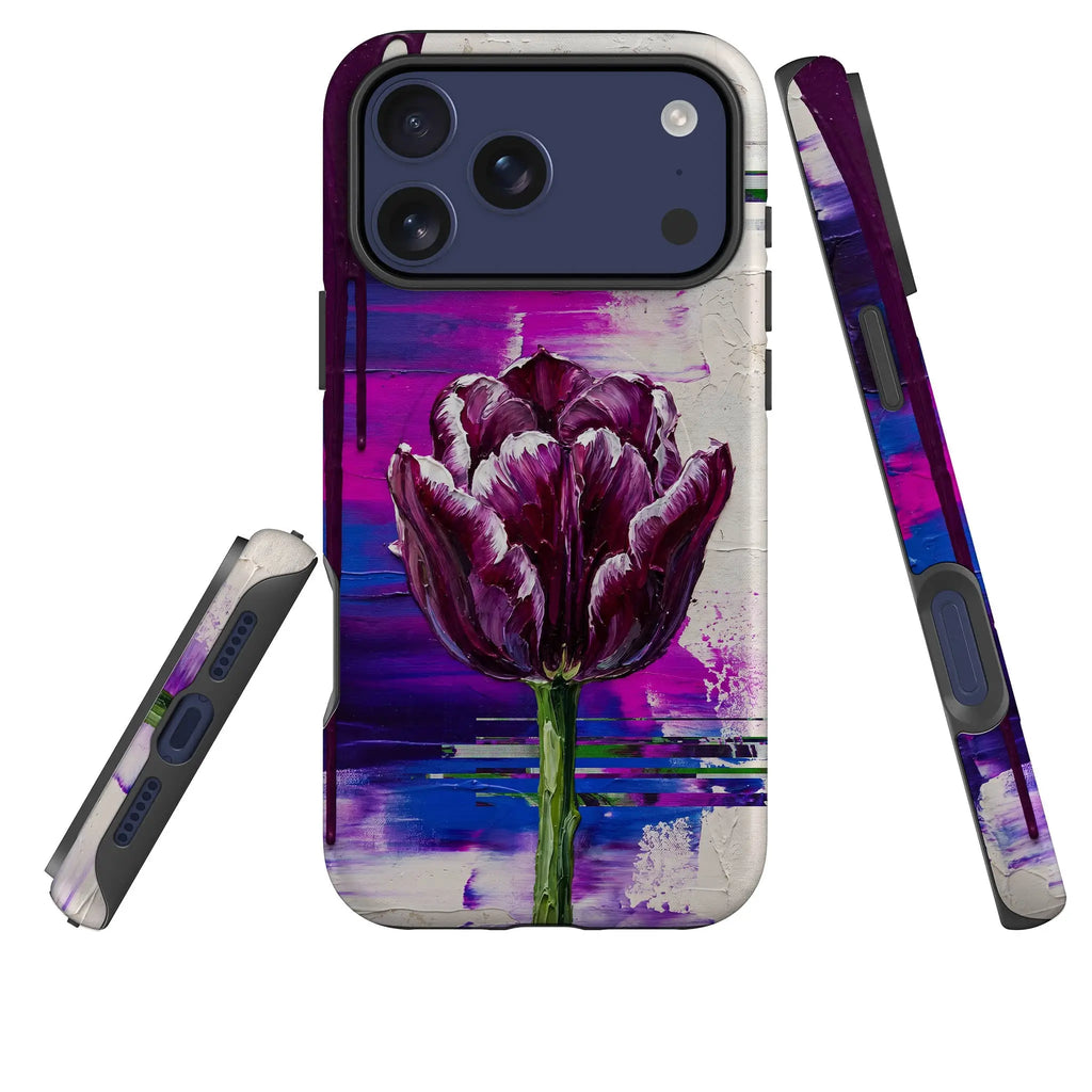 Single Dramatic Tulip by Frida Lövström — Magsafe Tough Case for iPhone — Three Quarter — Finnaij