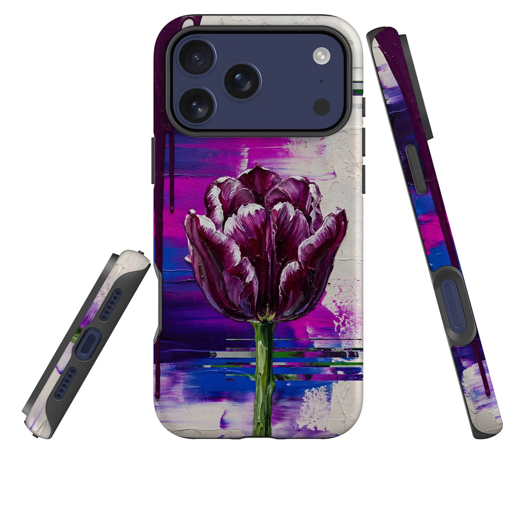 Single Dramatic Tulip by Frida Lövström — Tough Case for iPhone — Three Quarter — Finnaij
