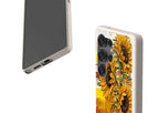Sunflowers with Abstract Golden Chaos by Frida Lövström — Samsung Galaxy Bio-degradable Case — Finnaij