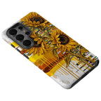 Sunflowers with Abstract Golden Chaos by Frida Lövström — Tough Case for Samsung — Finnaij