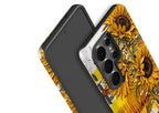 Sunflowers with Abstract Golden Chaos by Frida Lövström — Tough Case for Samsung — Finnaij