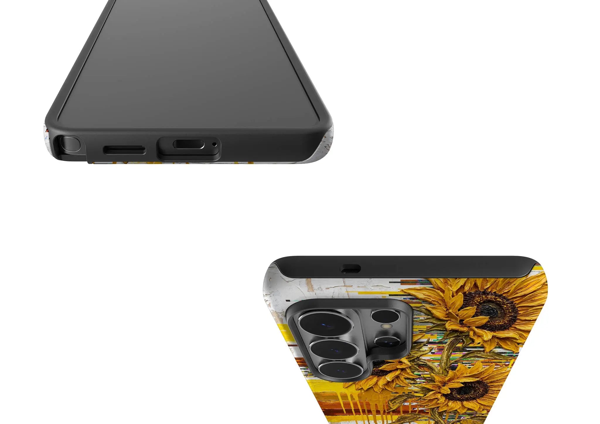 Sunflowers with Abstract Golden Chaos by Frida Lövström — Tough Case for Samsung — Finnaij