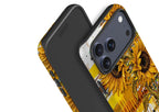 Sunflowers with Abstract Golden Chaos by Frida Lövström — Tough Case for iPhone — Finnaij