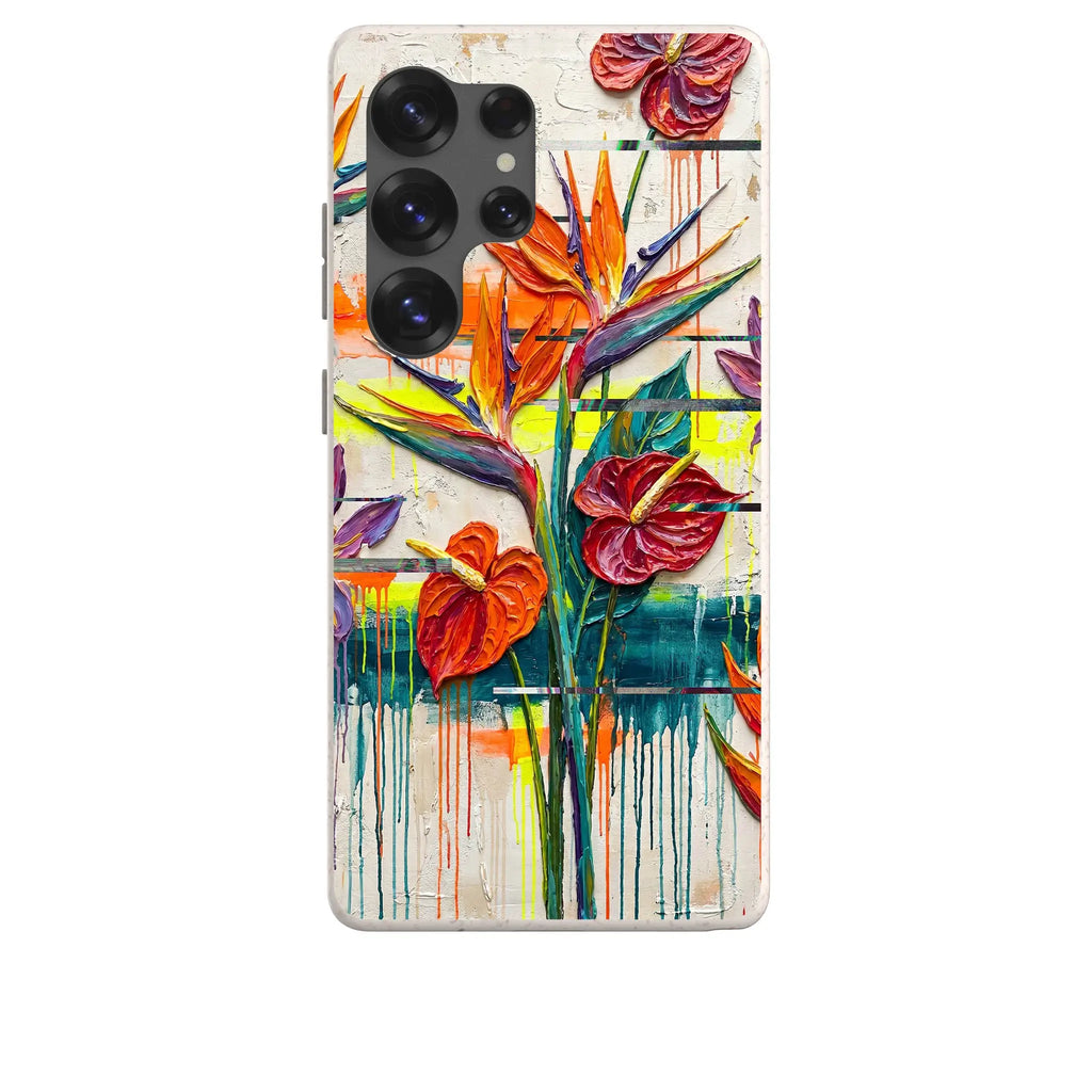 Tropical Flowers by Frida Lövström — Samsung Galaxy Bio-degradable Case — Finnaij