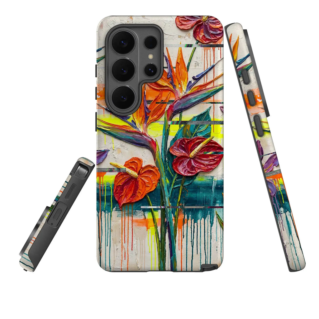 Tropical Flowers by Frida Lövström — Tough Case for Samsung — Three Quarter — Finnaij