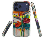 Tropical Flowers by Frida Lövström — Magsafe Tough Case for iPhone — Three Quarter — Finnaij