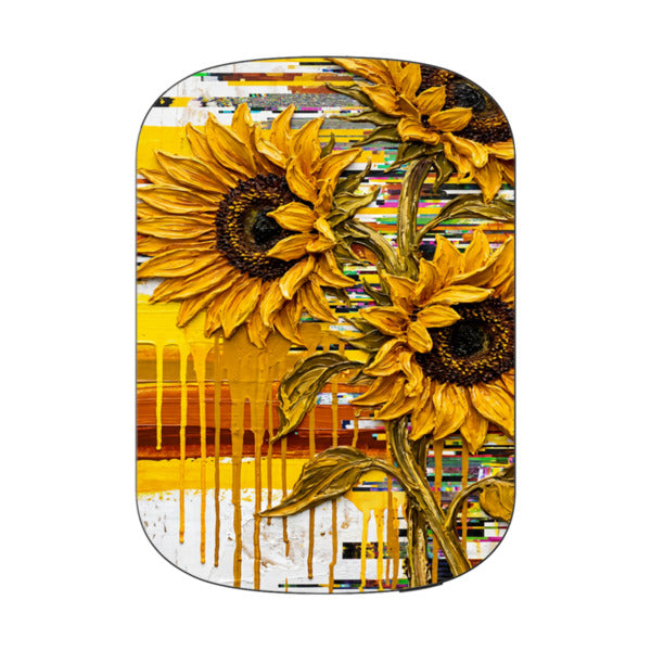 Sunflowers with Abstract Golden Chaos by Frida Lövström — MagSafe CHARGEPOD Shell Only — Finnaij