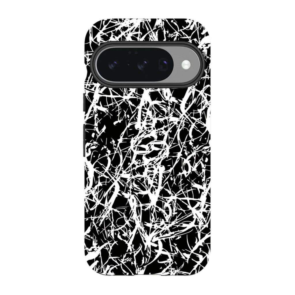Black-White Grunge — Pixel 10 Tough Case — Finnaij