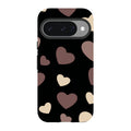 White & Black Hearts — Pixel 10 Tough Case — Finnaij