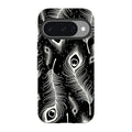 Feathers in Bloom Black — Pixel 10 Tough Case — Finnaij