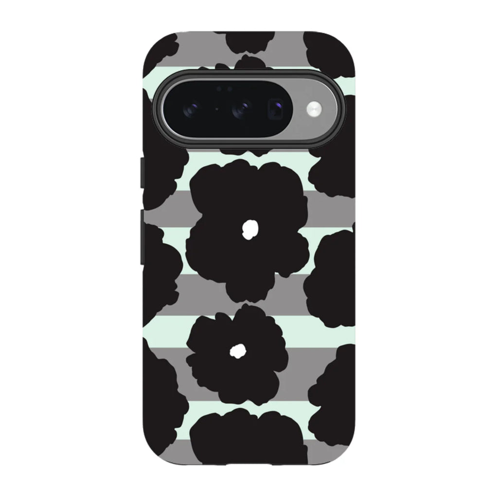 Bold Floral Black — Pixel 10 Tough Case — Finnaij