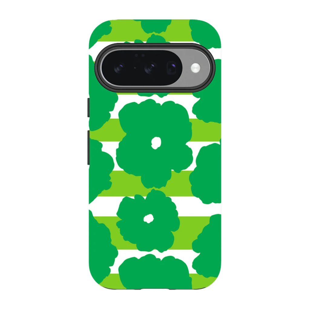 Bold Floral Green — Pixel 10 Tough Case — Finnaij