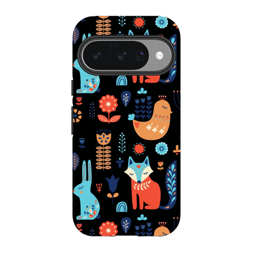 Nordic Ornament Black — Pixel 10 Tough Case — Finnaij