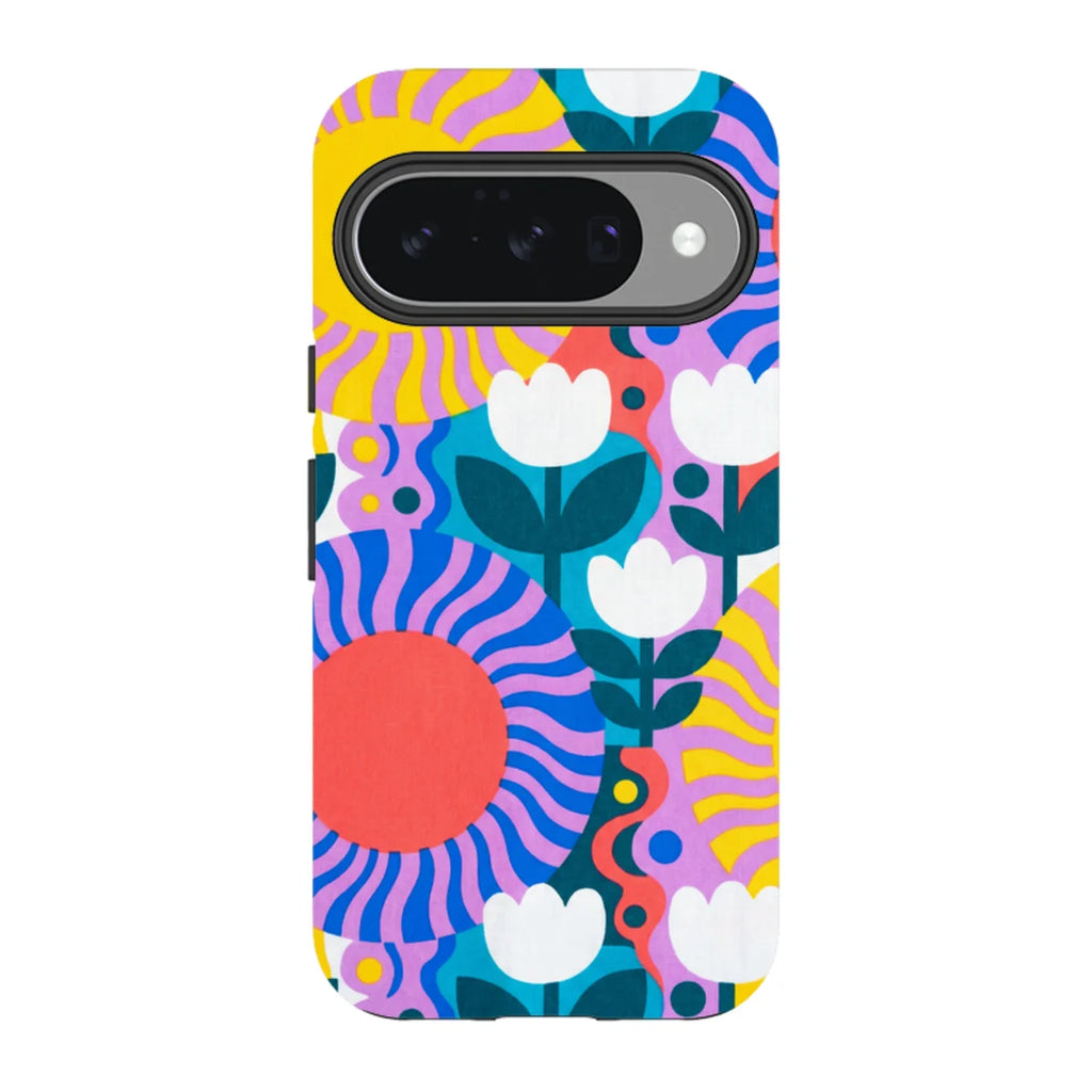 Midnight Sun Mod Bloom by Salla Niemi — Pixel 10 Tough Case — Finnaij