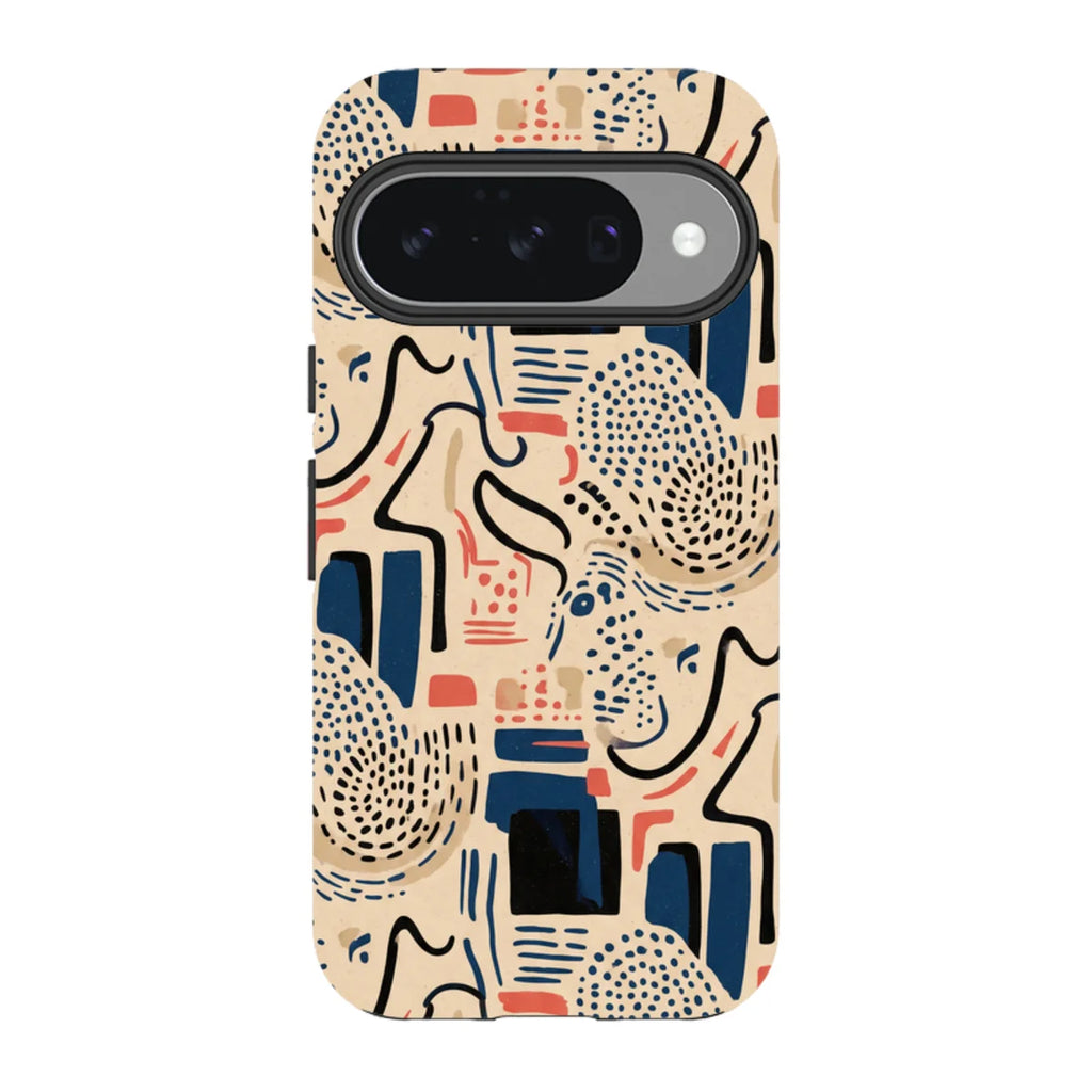 Sandstone Adire by Ada Okoye — Pixel 10 Tough Case — Finnaij