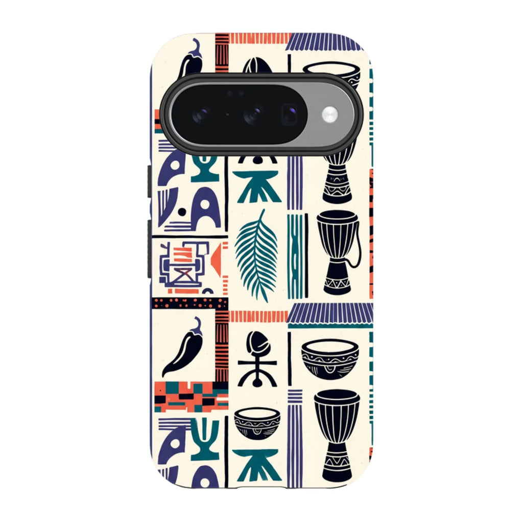 Market Day Icons by Ada Okoye — Pixel 10 Tough Case — Finnaij