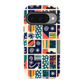 Coastal Indigo Tiles by Ada Okoye — Pixel 10 Tough Case — Finnaij