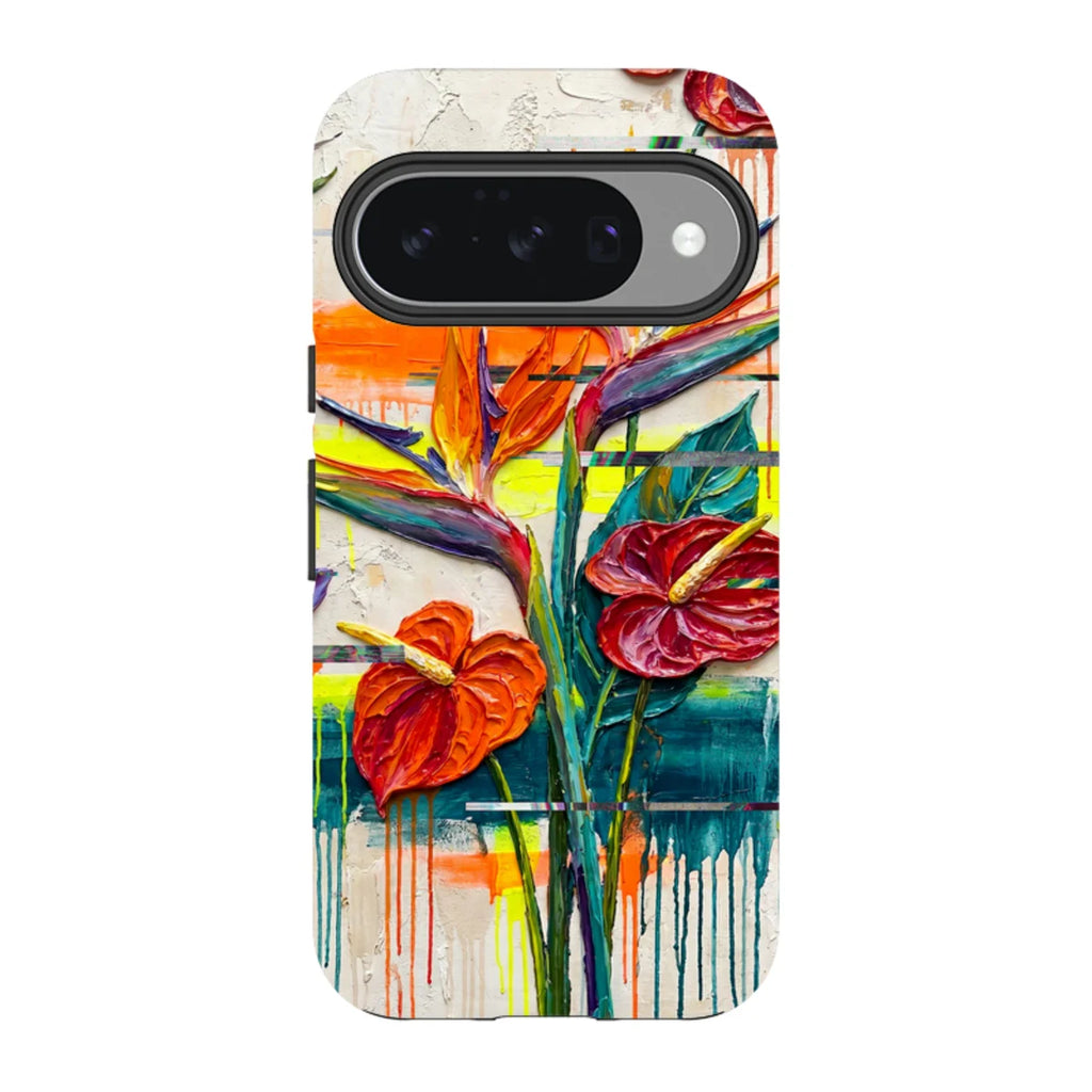 Tropical Flowers by Frida Lövström — Pixel 10 Tough Case — Finnaij