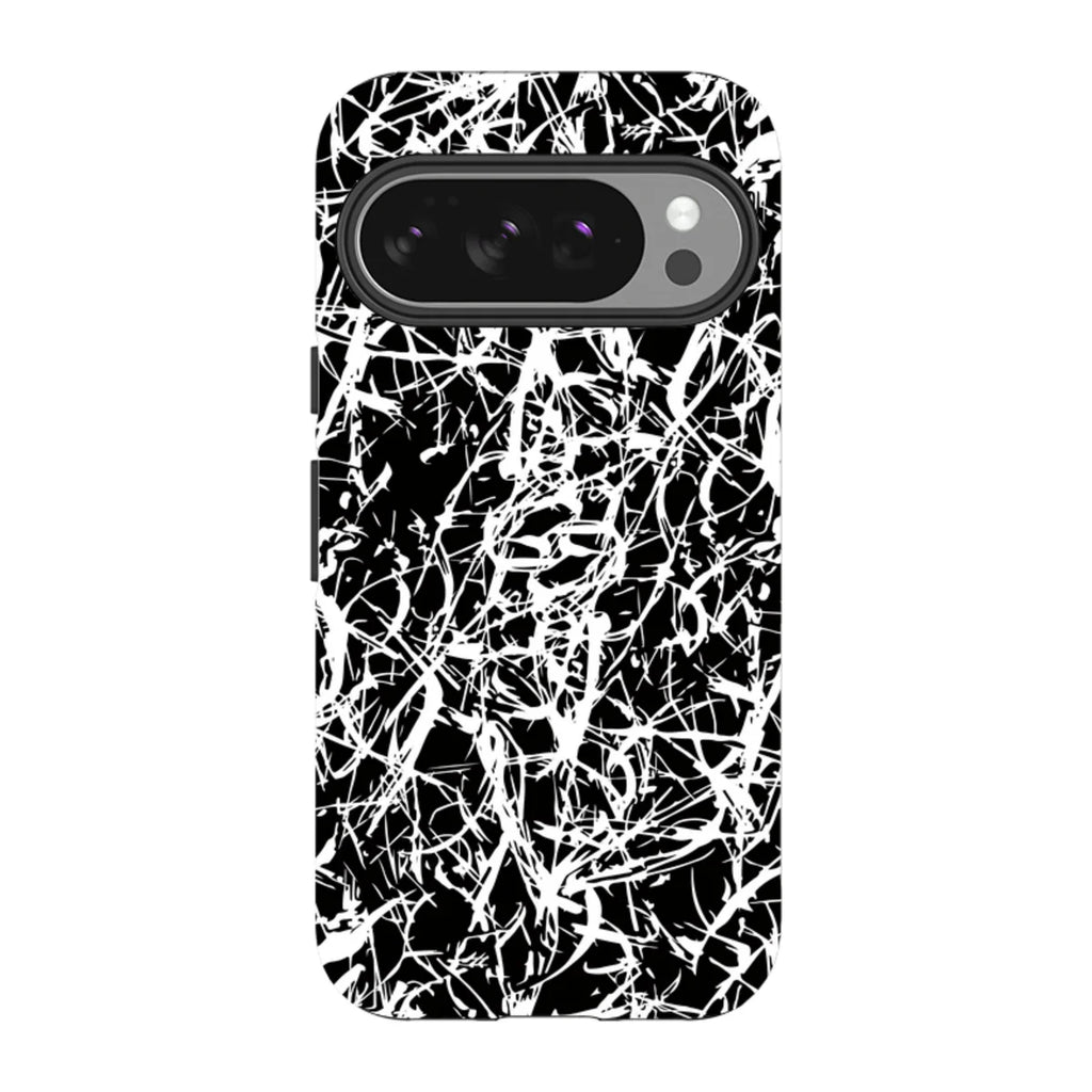 Black-White Grunge — Pixel 10 Pro Tough Case — Finnaij