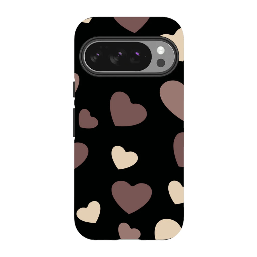 White & Black Hearts — Pixel 10 Pro Tough Case — Finnaij