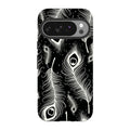 Feathers in Bloom Black — Pixel 10 Pro Tough Case — Finnaij