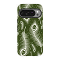 Feathers in Bloom Army Green — Pixel 10 Pro Tough Case — Finnaij