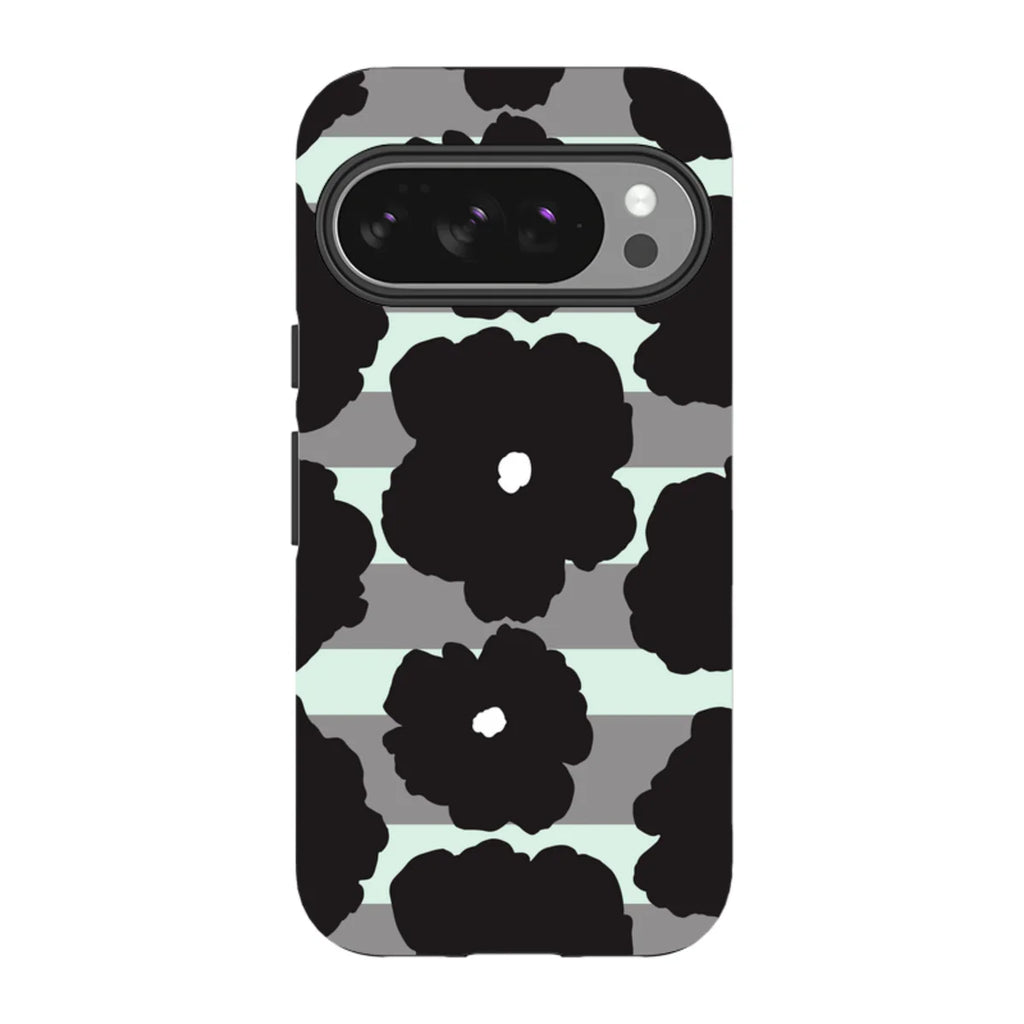 Bold Floral Black — Pixel 10 Pro Tough Case — Finnaij