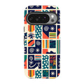 Coastal Indigo Tiles by Ada Okoye — Pixel 10 Pro Tough Case — Finnaij