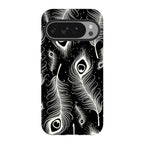 Feathers in Bloom Black — Pixel 10 Pro XL Tough Case — Finnaij