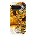 Sunflowers with Abstract Golden Chaos by Frida Lövström — Pixel 10 Pro XL Tough Case — Finnaij