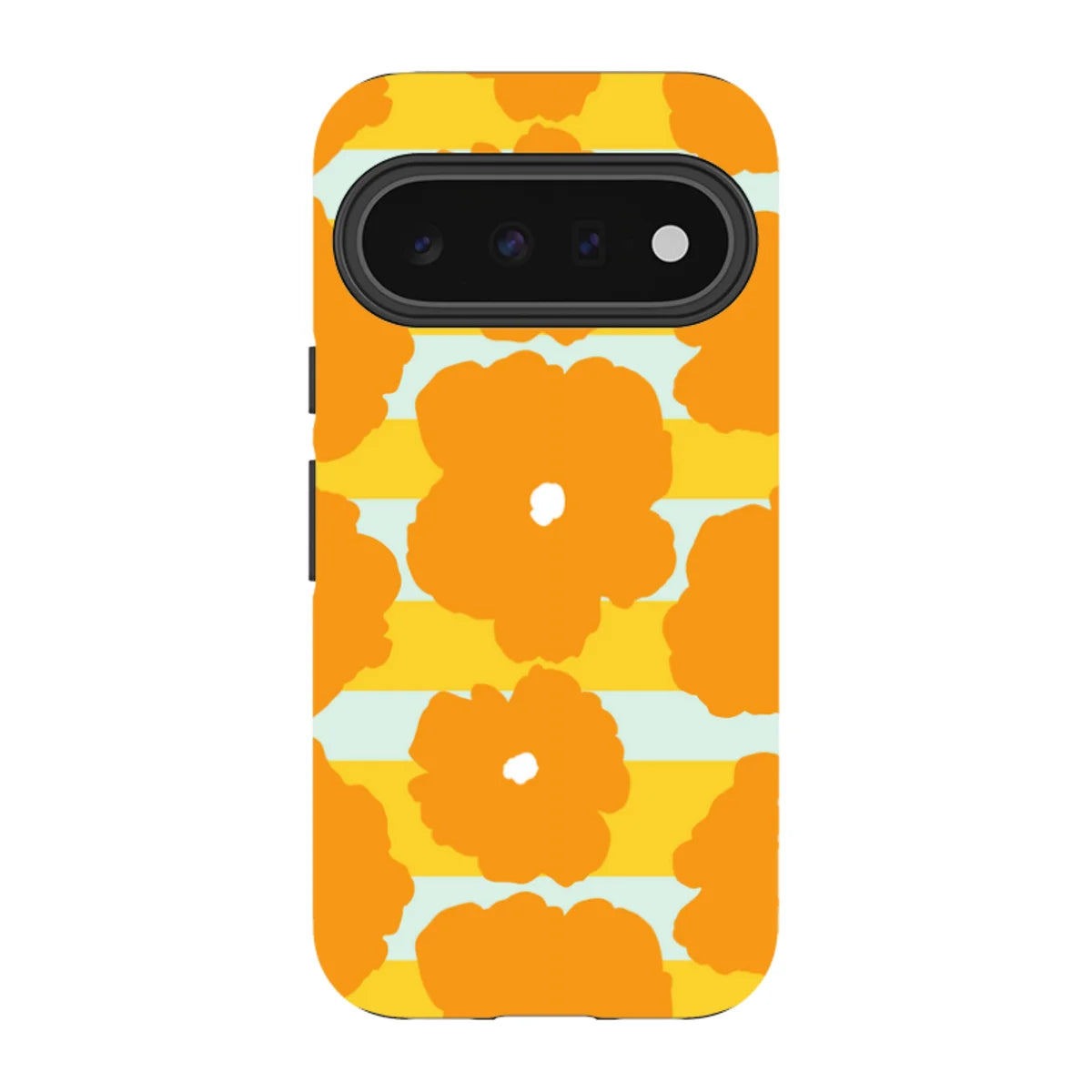 Bold Floral Orange — Pixel 11 Tough Case — Finnaij