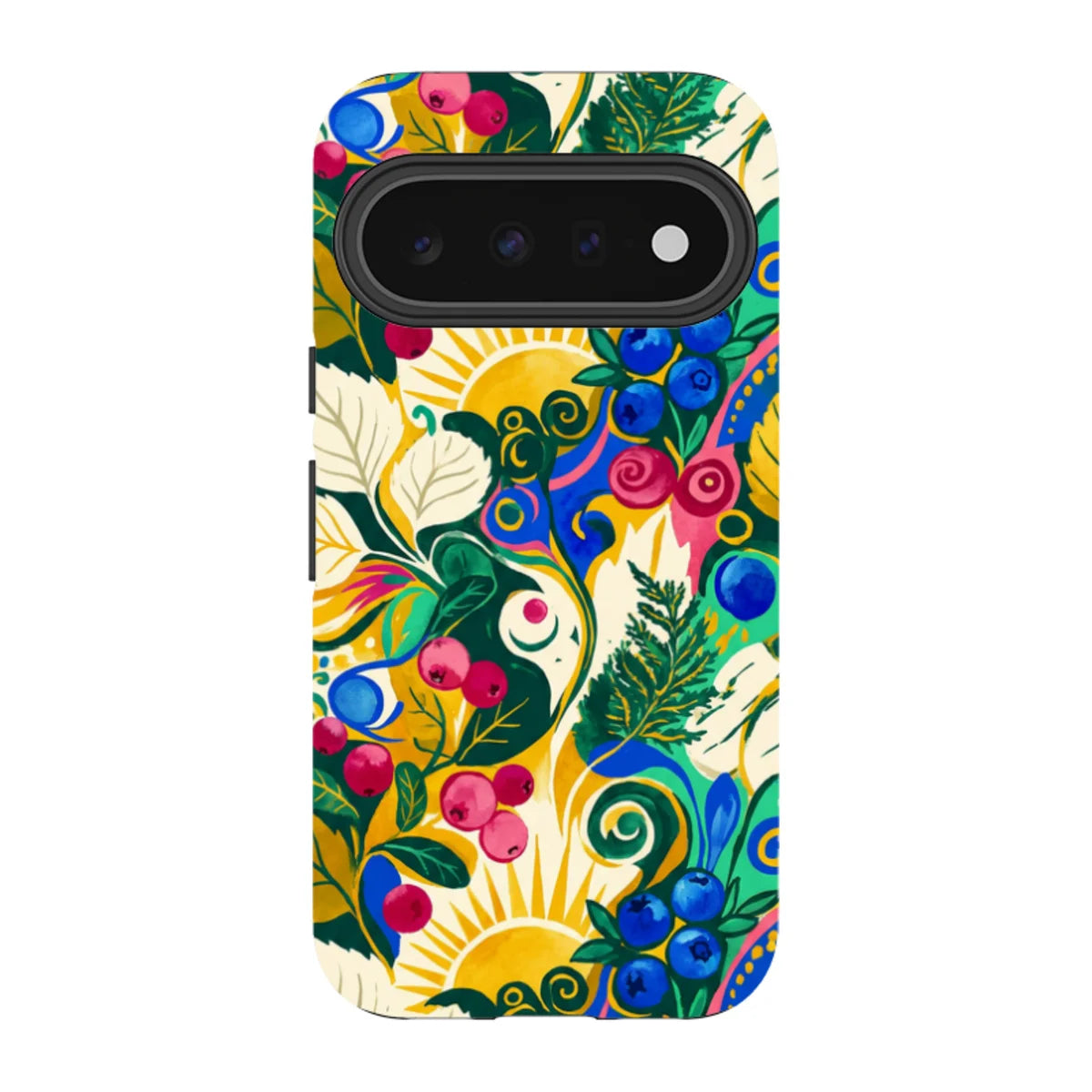 Berry Meadow Glow by Aino Kallio — Pixel 11 Tough Case — Finnaij