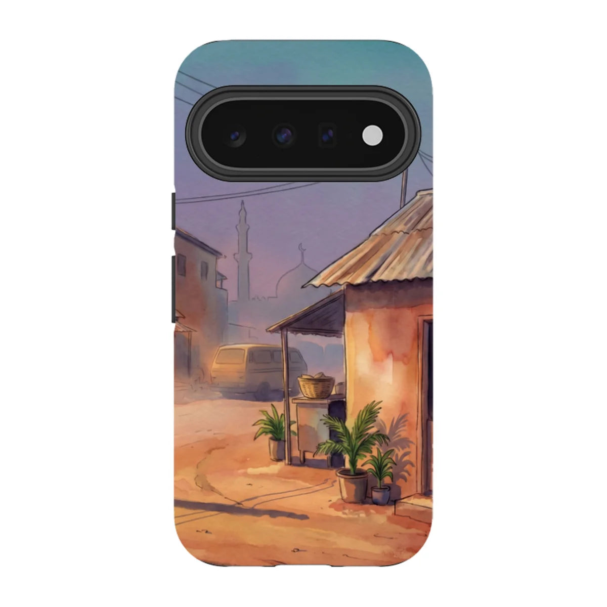 City Edge Quiet Street by Tobi Akinyemi — Pixel 11 Tough Case — Finnaij