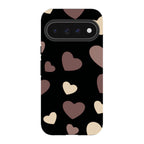 White & Black Hearts — Pixel 11 Pro XL Tough Case — Finnaij