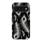 Feathers in Bloom Black — Pixel 11 Pro XL Tough Case — Finnaij