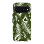 Feathers in Bloom Army Green — Pixel 11 Pro XL Tough Case — Finnaij