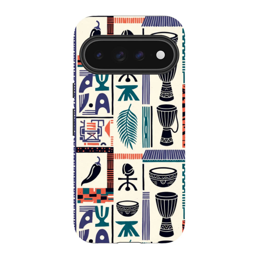 Market Day Icons by Ada Okoye — Pixel 11 Pro XL Tough Case — Finnaij