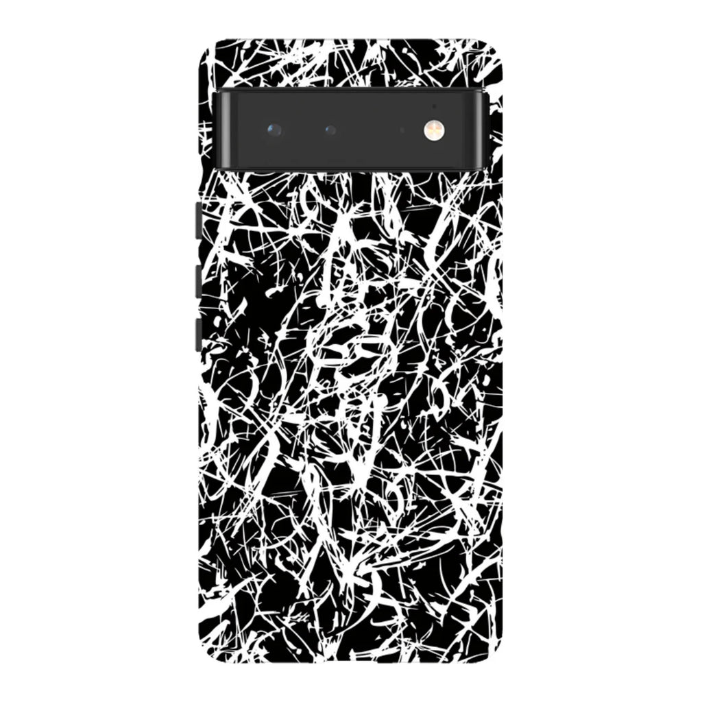 Black-White Grunge — Pixel 6 Tough Case — Finnaij