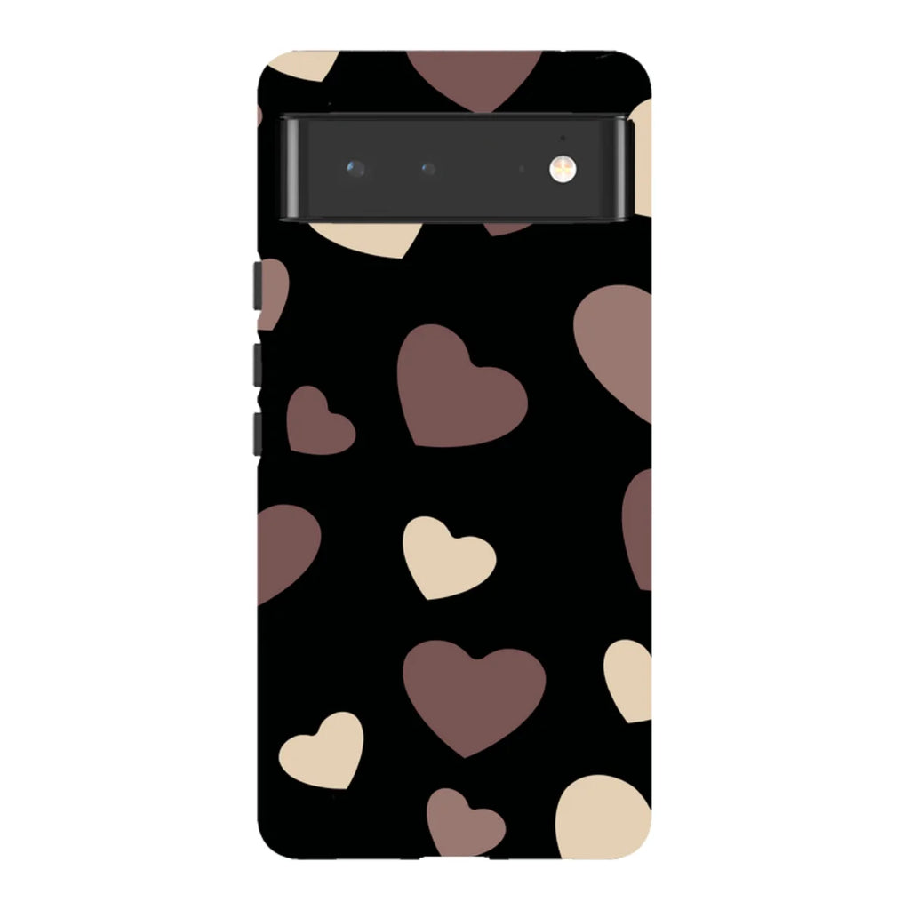 White & Black Hearts — Pixel 6 Tough Case — Finnaij