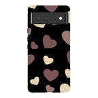 White & Black Hearts — Pixel 6 Tough Case — Finnaij