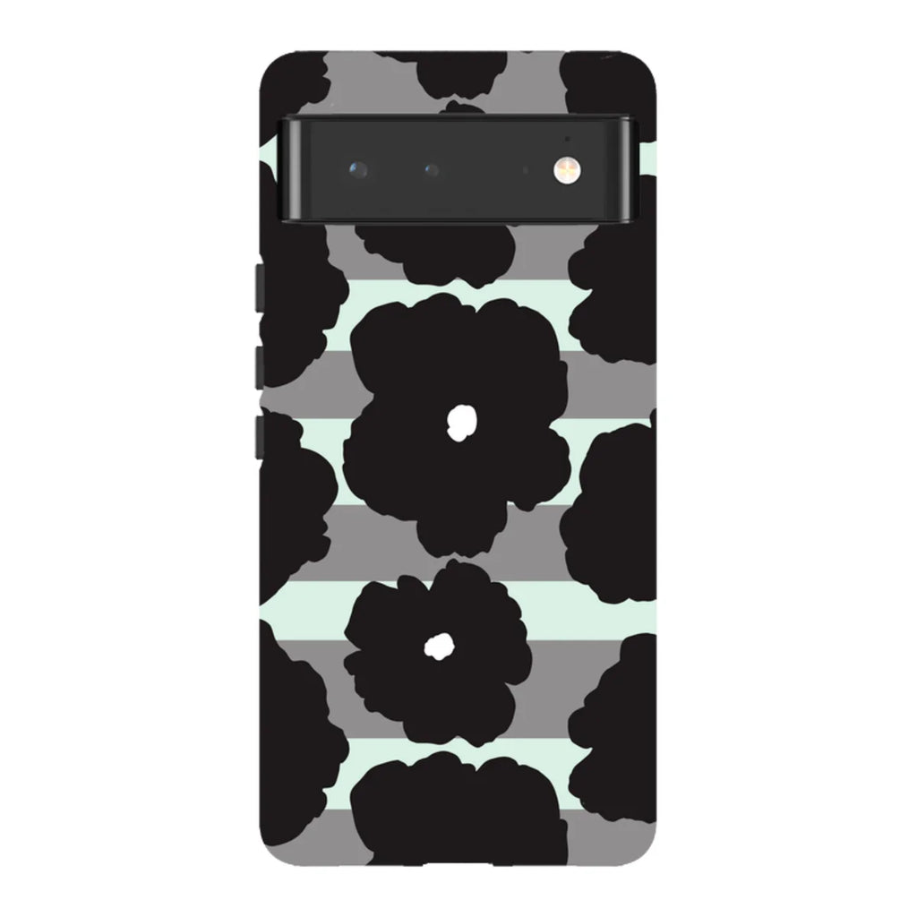 Bold Floral Black — Pixel 6 Tough Case — Finnaij
