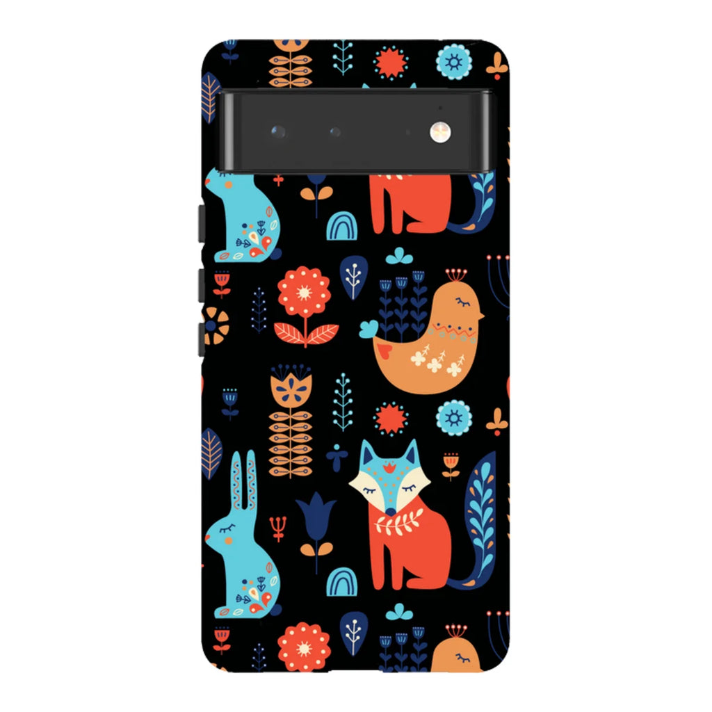 Nordic Ornament Black — Pixel 6 Tough Case — Finnaij