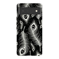 Feathers in Bloom Black — Pixel 6 Tough Case — Finnaij