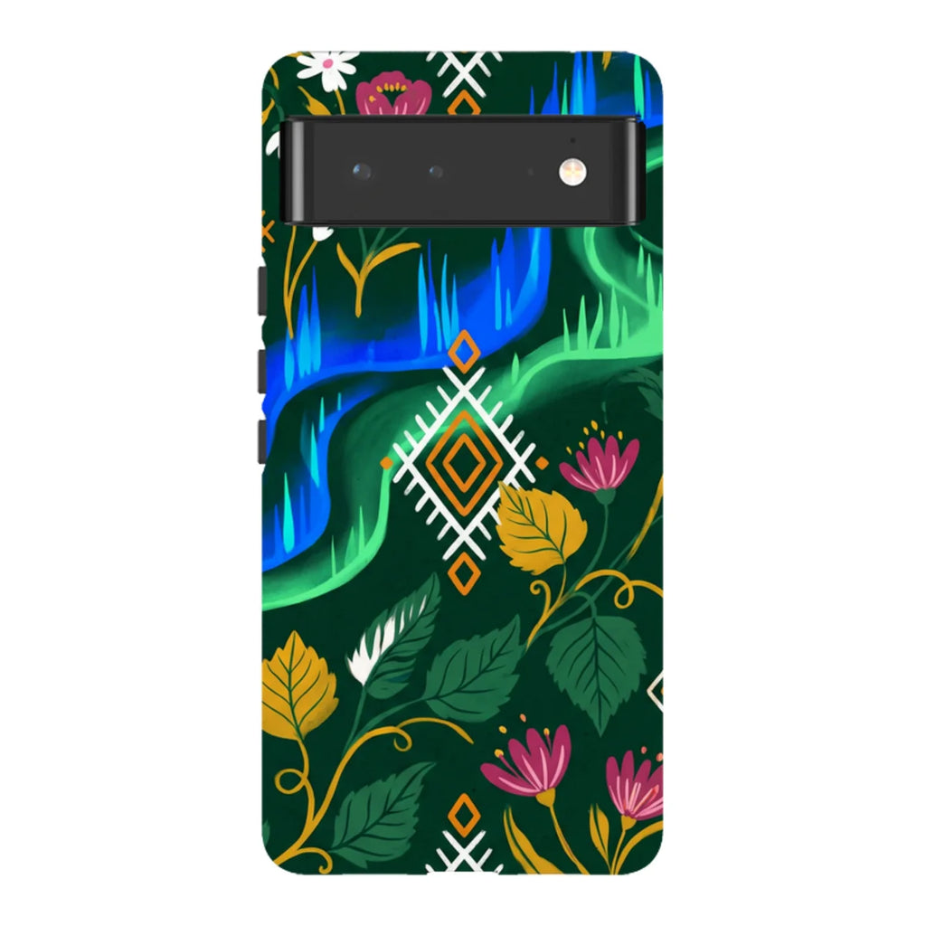 Aurora Birch Bloom by Aino Kallio — Pixel 6 Tough Case — Finnaij