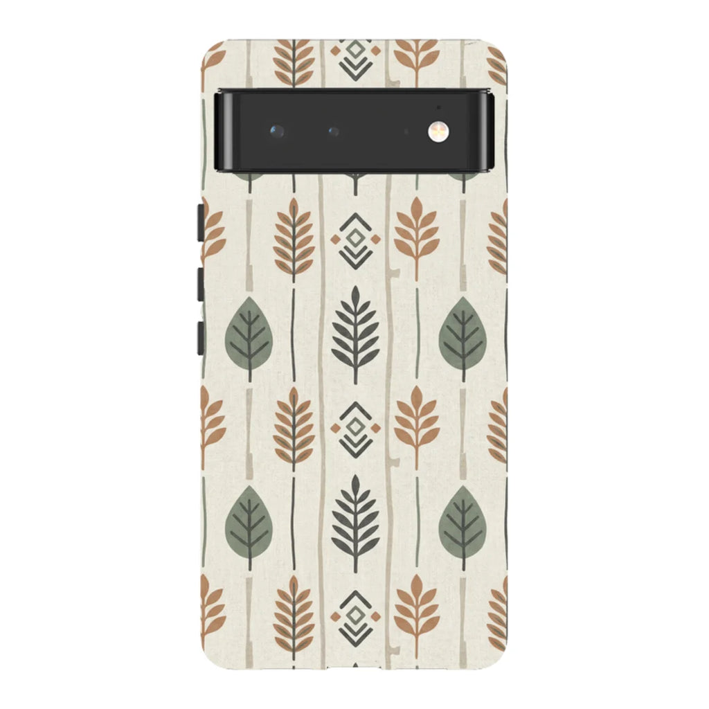 Birch and Linen Pattern by Elsi Vaarala — Pixel 6 Tough Case — Finnaij