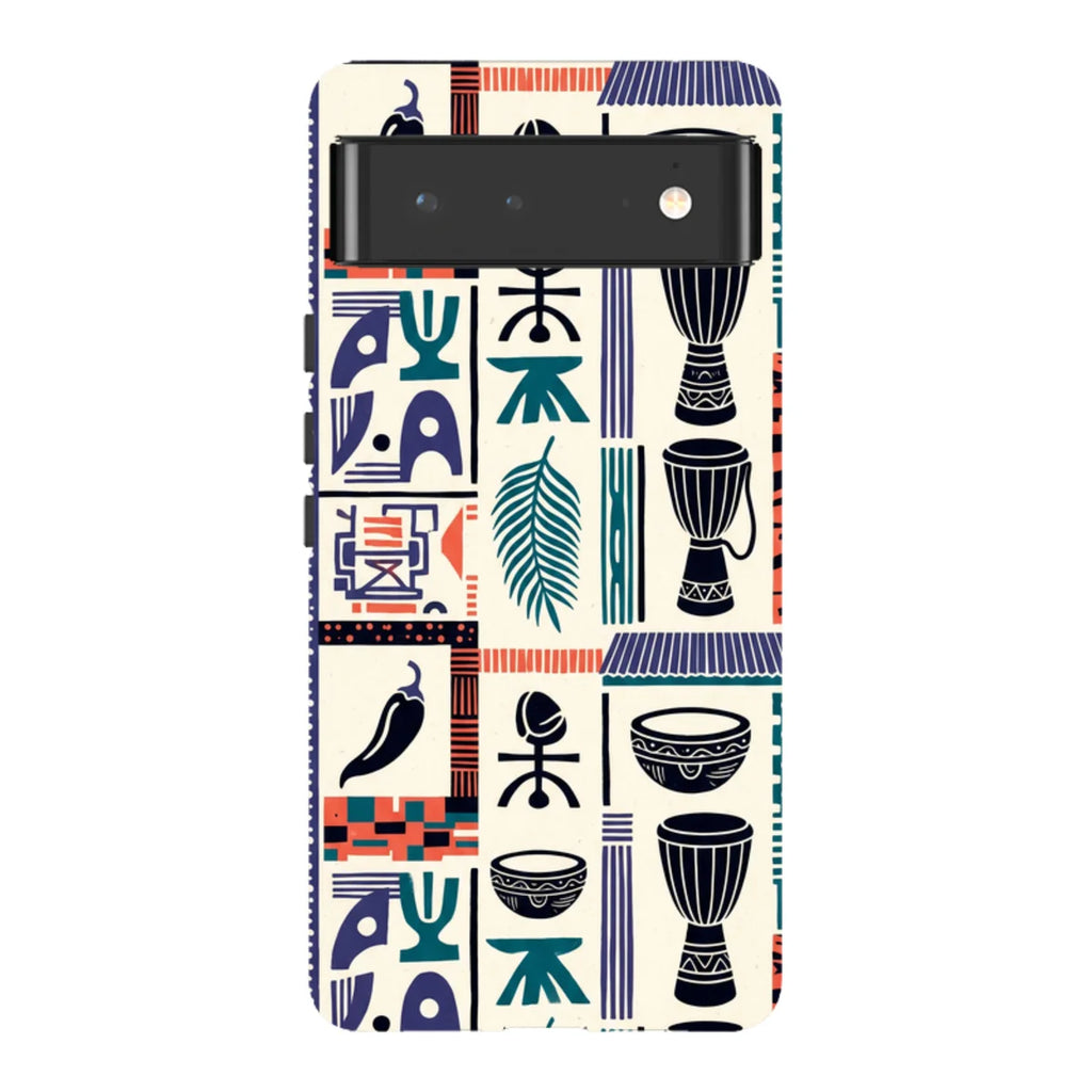 Market Day Icons by Ada Okoye — Pixel 6 Tough Case — Finnaij