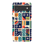 Coastal Indigo Tiles by Ada Okoye — Pixel 6 Tough Case — Finnaij
