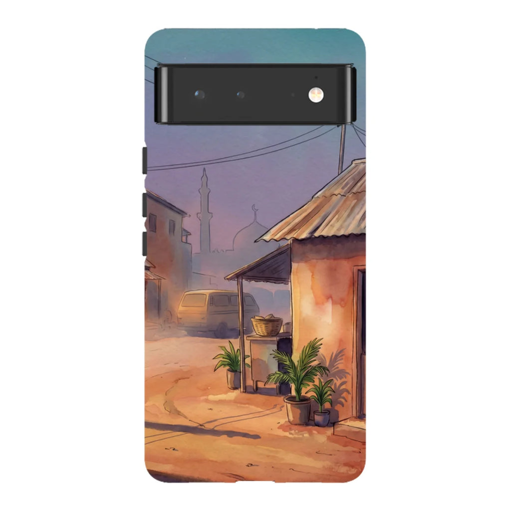 City Edge Quiet Street by Tobi Akinyemi — Pixel 6 Tough Case — Finnaij